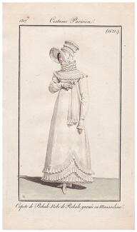Le Journal des Dames et des Modes 1817 Costume Parisien N°1671 Horace Vernet