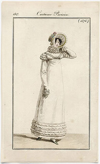 Le Journal des Dames et des Modes 1817 Costume Parisien N°1676