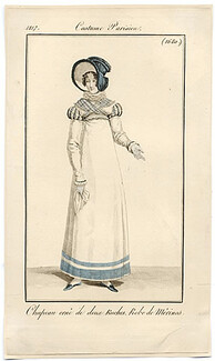 Le Journal des Dames et des Modes 1817 Costume Parisien N°1680