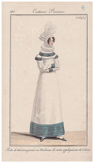 Le Journal des Dames et des Modes 1817 Costume Parisien N°1693
