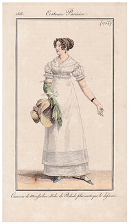 Le Journal des Dames et des Modes 1818 Costume Parisien N°1754