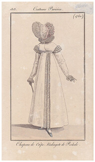 Le Journal des Dames et des Modes 1818 Costume Parisien N°1760