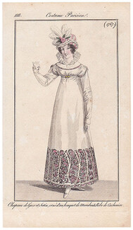 Le Journal des Dames et des Modes 1818 Costume Parisien N°1767