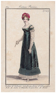 Le Journal des Dames et des Modes 1819 Costume Parisien N°1792
