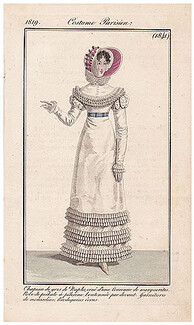 Le Journal des Dames et des Modes 1819 Costume Parisien N°1841