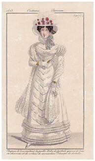 Le Journal des Dames et des Modes 1823 Costume Parisien N°2178