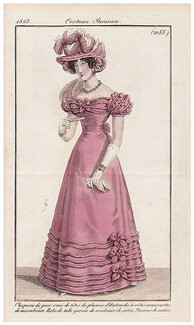 Le Journal des Dames et des Modes 1823 Costume Parisien N°2188