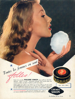 Crème Simon (Cosmetics) 1953 Dominique Wilmes, Photo Lucien Lorelle