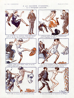 Georges Pavis 1920 In the Style of Isadora, Dance, Comic Strip