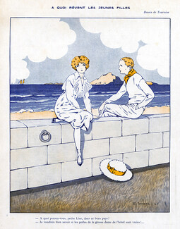 Edouard Touraine 1913 Lover, Seashore