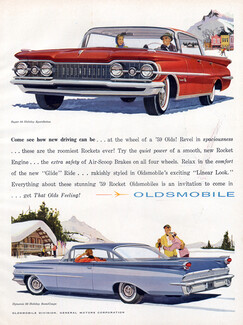 Oldsmobile (Cars) 1959 Super 88 Holiday Sport Sedan, Dynamic 88 Holiday Sceni Coupe