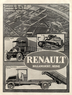 Renault (Cars) 1920 Factory, Truck, Tractor