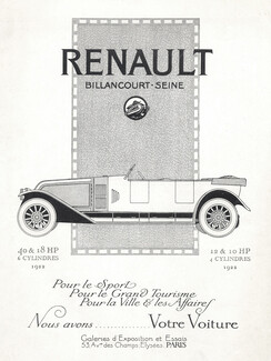 Renault (Cars) 1922 Convertible
