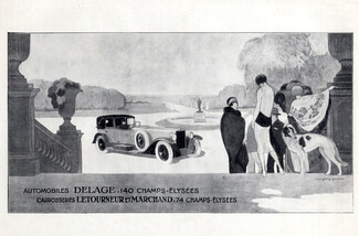 Delage (Cars) 1925 Elegants, Sighthound, Greyhound, René-George Gautier