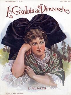 Frederic Regamey 1910 Alsatian Portrait, Regional Costume