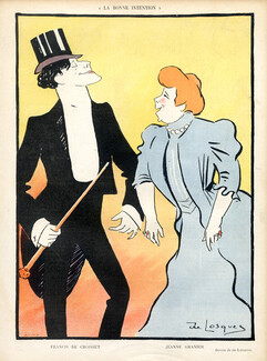 De Losques 1905 Francis de Croisset & Jeanne Granier, Caricatures