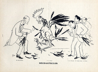 SEM (Georges Goursat) 1909 Chantecler Comic Strip Caricature