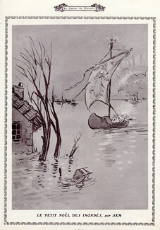 SEM (Georges Goursat) 1910 Christmas of the Flooded