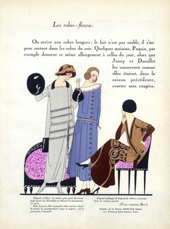 Beer (Couture) 1922 "Les robes Fleurs" Fashion Illustration, Pochoir, Furniture Mercier