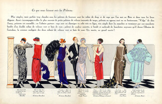 Doeuillet, Paquin, Philippe Et Gaston, Jean Patou, Beer 1923 Evening Gown, Fashion Illustration, Pochoir