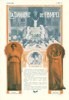 Cléo De Mérode 1912 "La Danseuse de Pompei" Yetta Rianza, Isis, Francell, Albani, Dancers, 2 pages