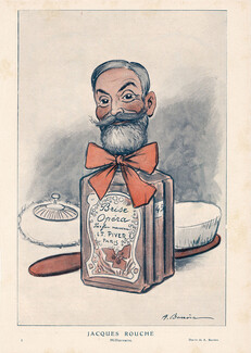A. Barrère 1913 Jacques Rouché, Biography, Caricature, Piver, 2 pages