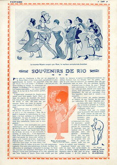 Souvenirs de Rio, 1910 - Rejane Caricatures, Drawing Rian, Brazil, Texte par Monsieur Badaud
