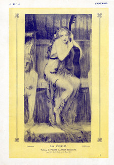 Pierre Carrier-Belleuse 1908 "La Cigale", Sexy Looking Girl