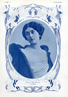 Lina Cavalieri 1907 Portrait, Opera Singer