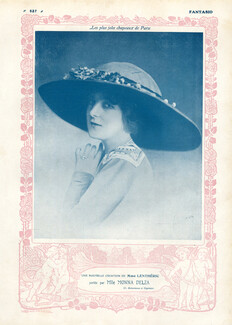 Monna Delza (Portrait) 1911 Mme Lenthéric Hat
