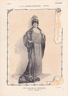 Mlle Colonna Romano 1919 Theatre Costume (Esope)