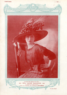 Jane Sabrier 1911 Lentheric Hat, Portrait