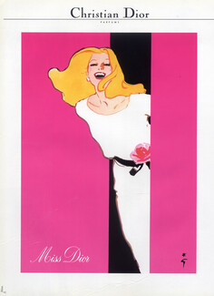Christian Dior (Perfumes) 1983 René Gruau, Miss Dior