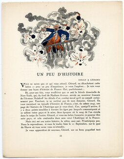 Un peu d'Histoire, 1924 - Pierre Brissaud, French Lines De Grasse, Dolly. La Gazette du Bon Ton, 1924-1925 n°1, Text by J. N. Faure-Biguet, 4 pages