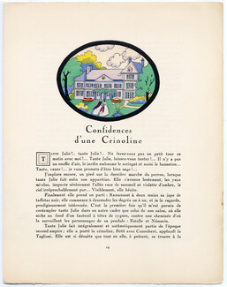 Confidences d'une Crinoline, 1924 - Jacqueline Jacques-Duché. La Gazette du Bon Ton, 1924-1925 n°1, Text by Jacqueline Jacques-Duché, 4 pages