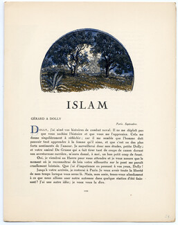 Islam, 1924 - Pierre Brissaud, Marrakech, Dolly. La Gazette du Bon Ton, 1924-1925 n°2, Text by J. N. Faure-Biguet, 4 pages