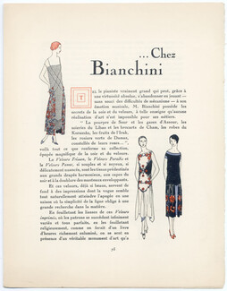 Chez Bianchini, 1924 - Helen Smith. La Gazette du Bon Ton, 1924-1925 n°2, Texte par Clercé, 4 pages
