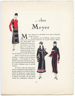 Chez Meyer, 1924 - Mario Simon. La Gazette du Bon Ton, 1924-1925 n°2, Texte par Clercé, 4 pages