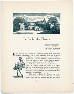 Le Jardin des Plantes, 1924 - Galanis 1924-25 Gazette du Bon Ton, Texte par Maurice Van Moppès, 4 pages