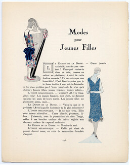 Modes pour Jeunes Filles, 1924 - Jean Grangier 1924-25 Coudurier-Fructus, Gazette du Bon Ton, Text by Georges-Armand Masson, 4 pages