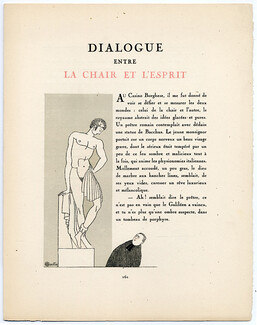 Dialogue entre la Chair et l'Esprit, 1924 - Charles Martin 1924-25 La Gazette du Bon Ton, Text by George Barbier, 4 pages