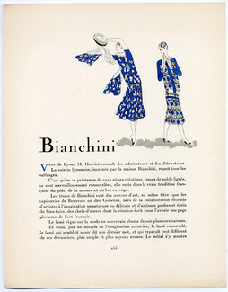Bianchini, 1925 - Jean Grangier 1924-25 Gazette du Bon Ton, Text by Clercé, 4 pages