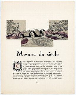 Mesures du Siècle, 1925 - Jean Grangier 1924-25 Renault, Gazette du Bon Ton, Texte par Lucien Farnoux-Reynaud, 4 pages