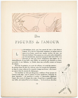 Des Figures de l'Amour, 1925 - Charles Martin 1924-25 Nudes, La Gazette du Bon Ton, Text by George Barbier, 4 pages