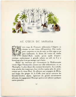 Au Coeur du Sahara, 1925 - Jacques Demachy 1924-25 Gazette du Bon Ton, Text by Jean Luc, 4 pages