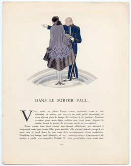 Dans le Miroir Pali..., 1925 - Jean Grangier 1924-25 Rodier, Gazette du Bon Ton, Text by Alice Baudouin, 4 pages