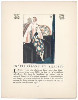 Inspirations et Reflets, 1920 - Mario Simon Gazette du Bon Ton, Text by Célio, 4 pages