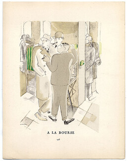 Roger Chastel 1924-25 Hommes d'Argent, A la Bourse,The Stock Exchange, Gazette du Bon Ton