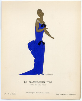 Le Mannequin d'Or, 1924 - A. E. Marty, Robe, de Paul Poiret. La Gazette du Bon Ton, 1924-1925 n°4 — Planche 31