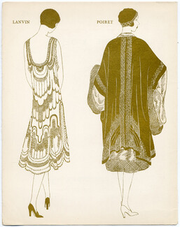 Montbrun 1924-25 Jeanne Lanvin & Paul Poiret, Evening Gown, Gazette du Bon Ton